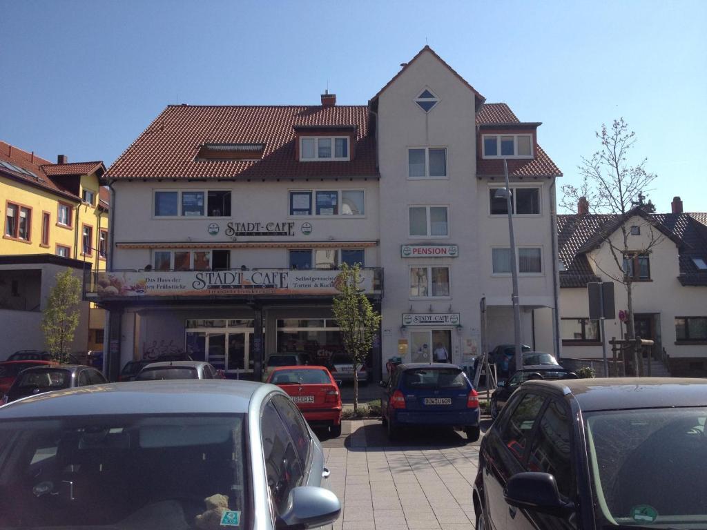 Stadtcafe Pension Grunstadt Bagian luar foto